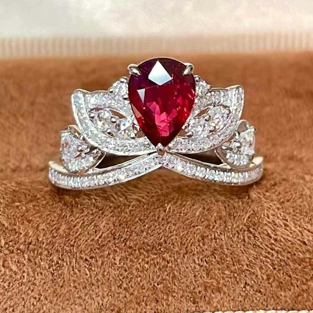 14k Gold 1.42 Ctw Natural Ruby & Diamond Ring - 4