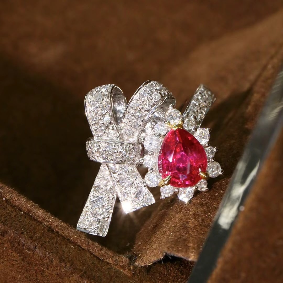 14k Gold 1.44 Ctw Natural Ruby & Diamond Ring (1 of 7)