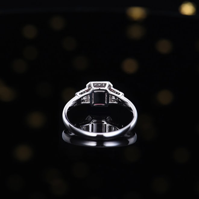 14k Gold 0.62 Ctw Natural Ruby & Diamond Ring - 4