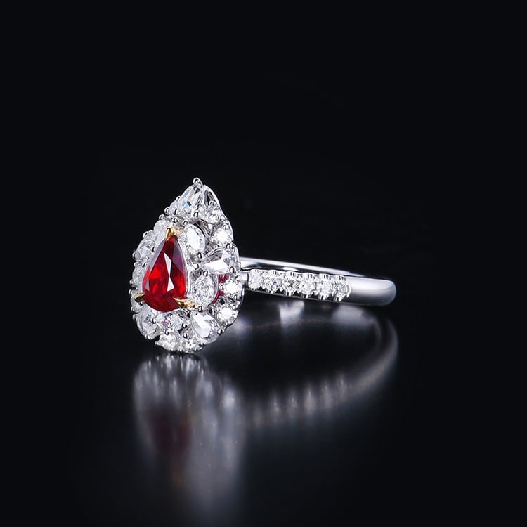 14k Gold 1.09 Ctw Natural Ruby & Diamond Ring - 4