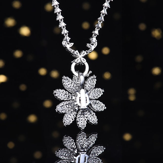 14k Gold 2.03 Ct Natural Sapphire & Sapphire & Sapphire Pendant( Without Chain ) - 4