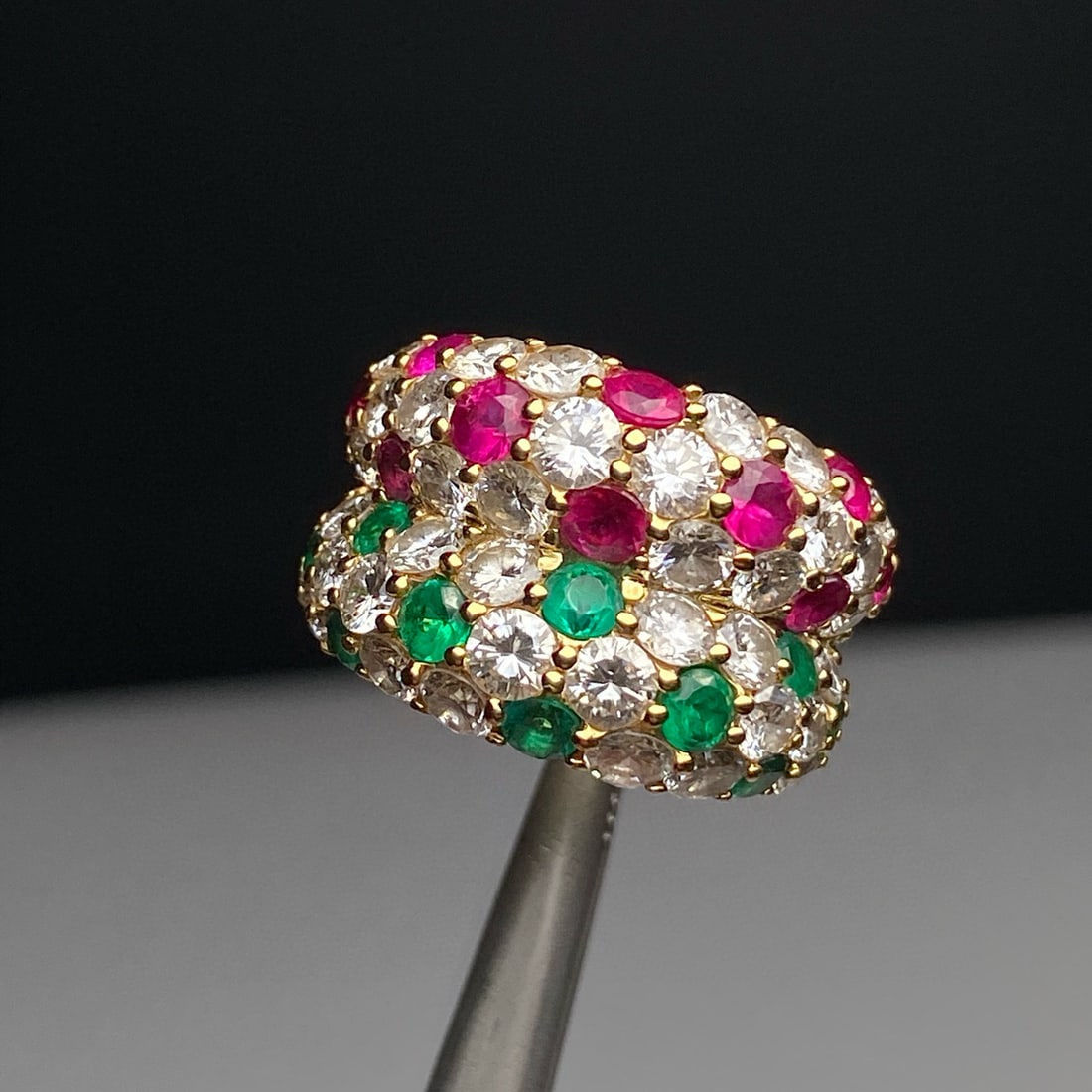 14k Gold 2.12 Ctw Natural Emerald & Ruby Ring (1 of 7)