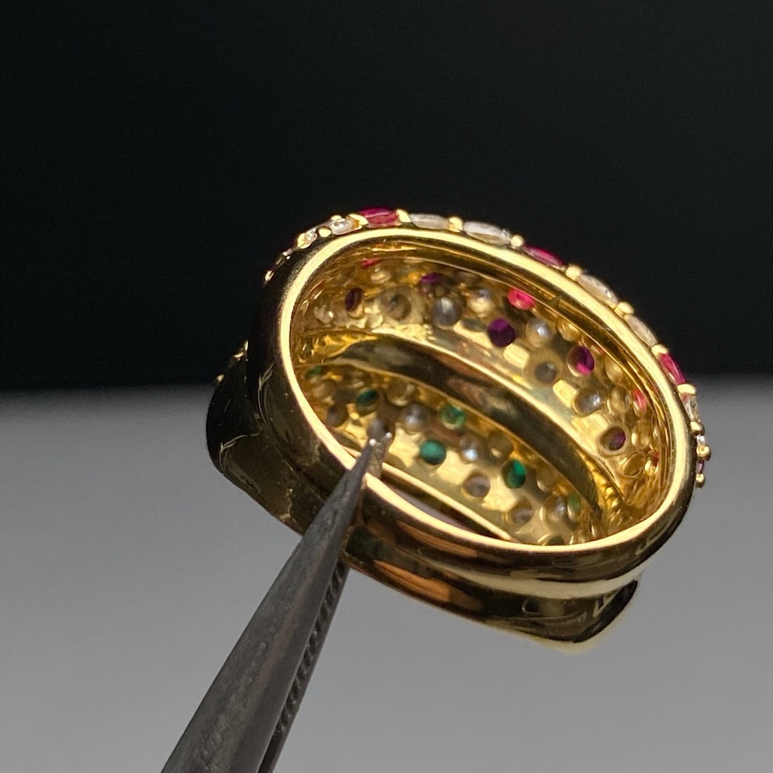 14k Gold 2.12 Ctw Natural Emerald & Ruby Ring - 6