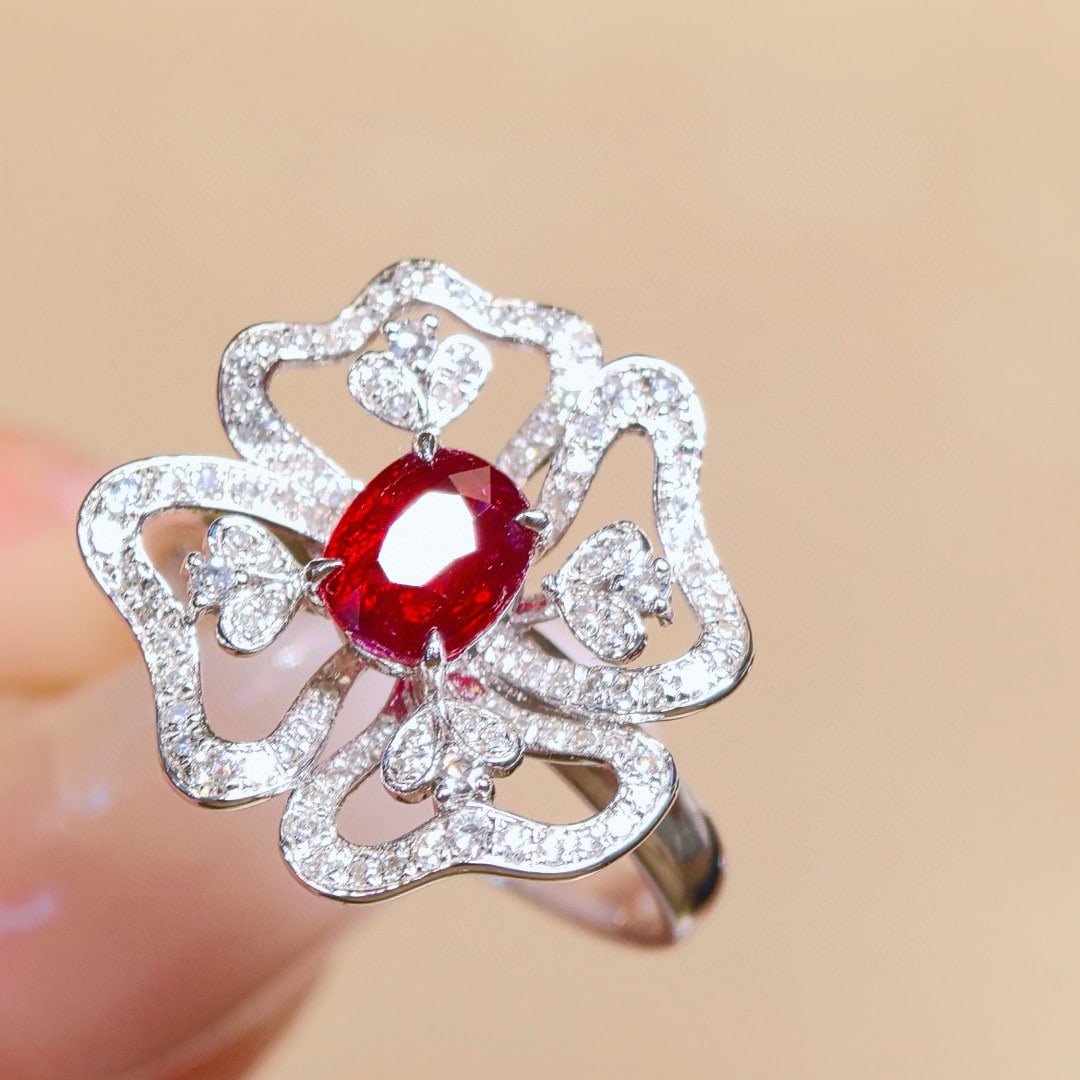 14k Gold 1.50 Ctw Natural Ruby & Diamond Ring - 3