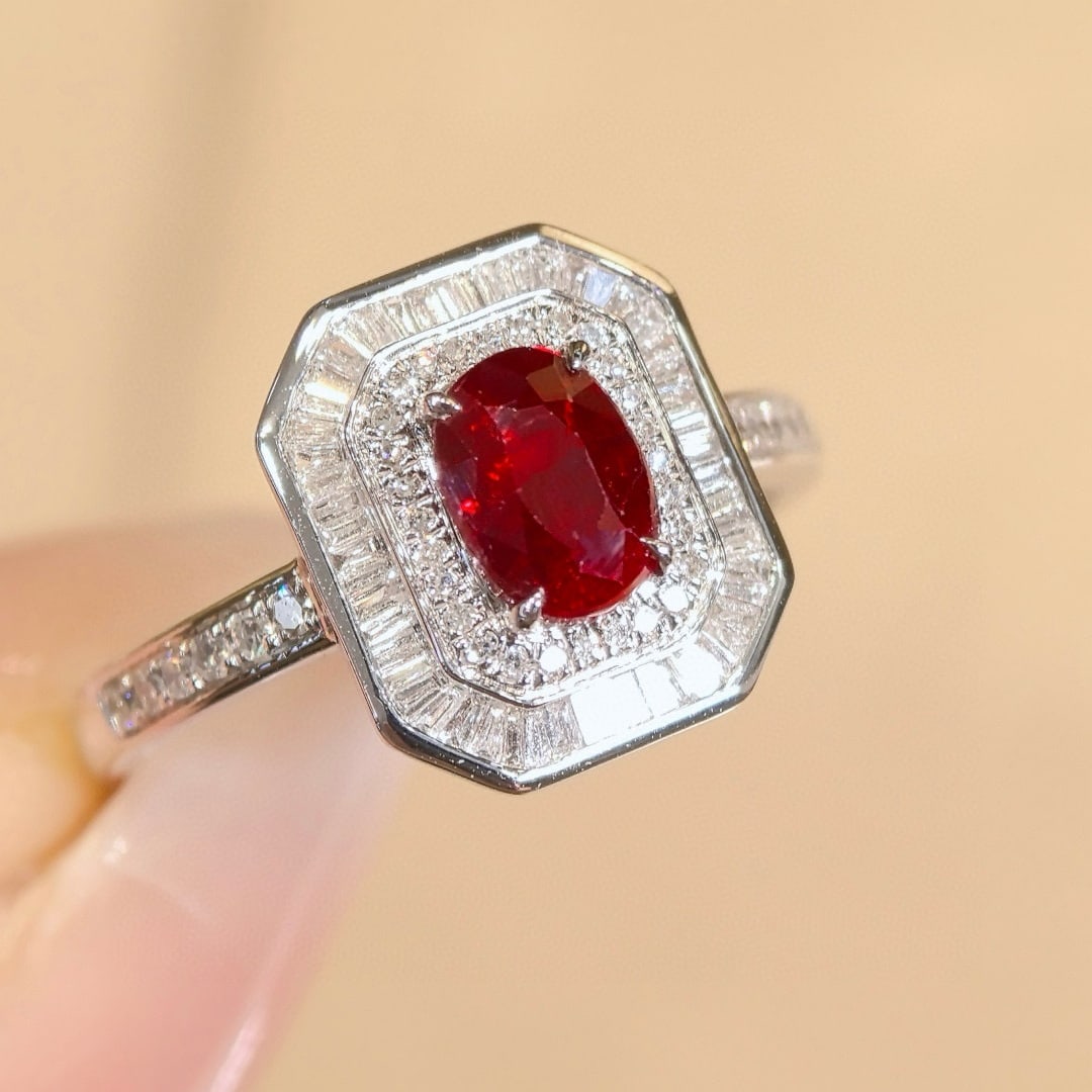 14k Gold 1.53 Ctw Natural Ruby & Diamond Ring - 2