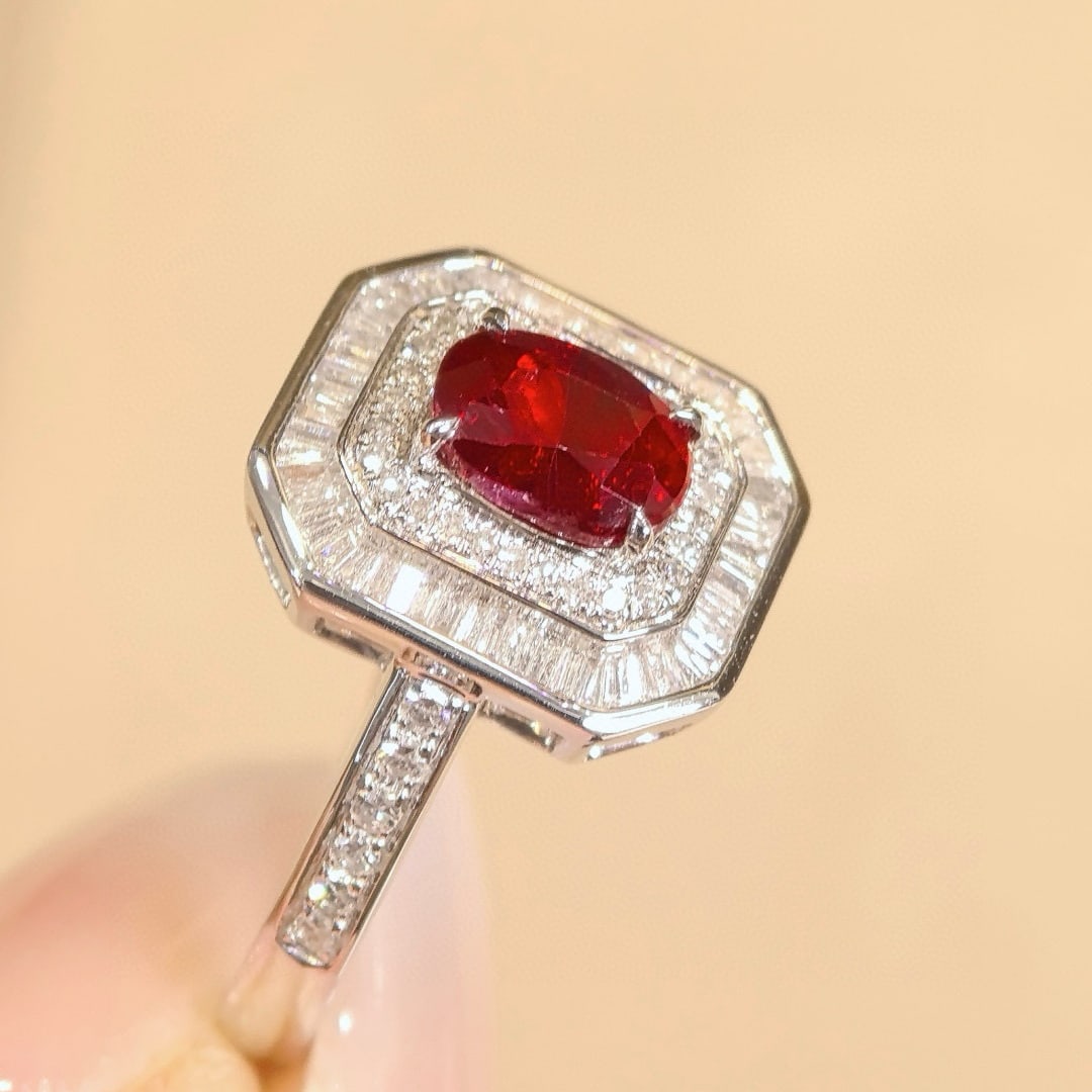 14k Gold 1.53 Ctw Natural Ruby & Diamond Ring - 3