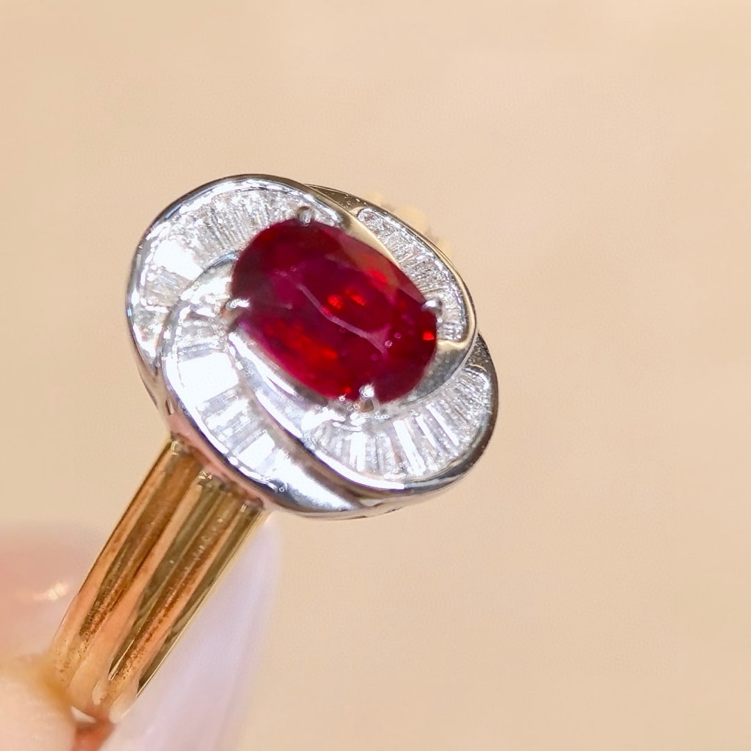 14k Gold 1.48 Ctw Natural Ruby & Diamond Ring - 2