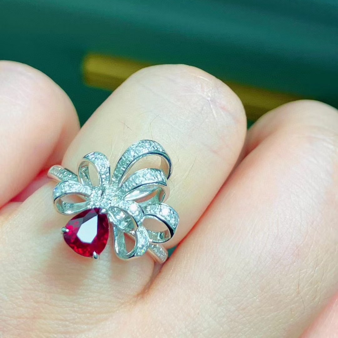 14k Gold 1.43 Ctw Natural Ruby & Diamond Ring - 5