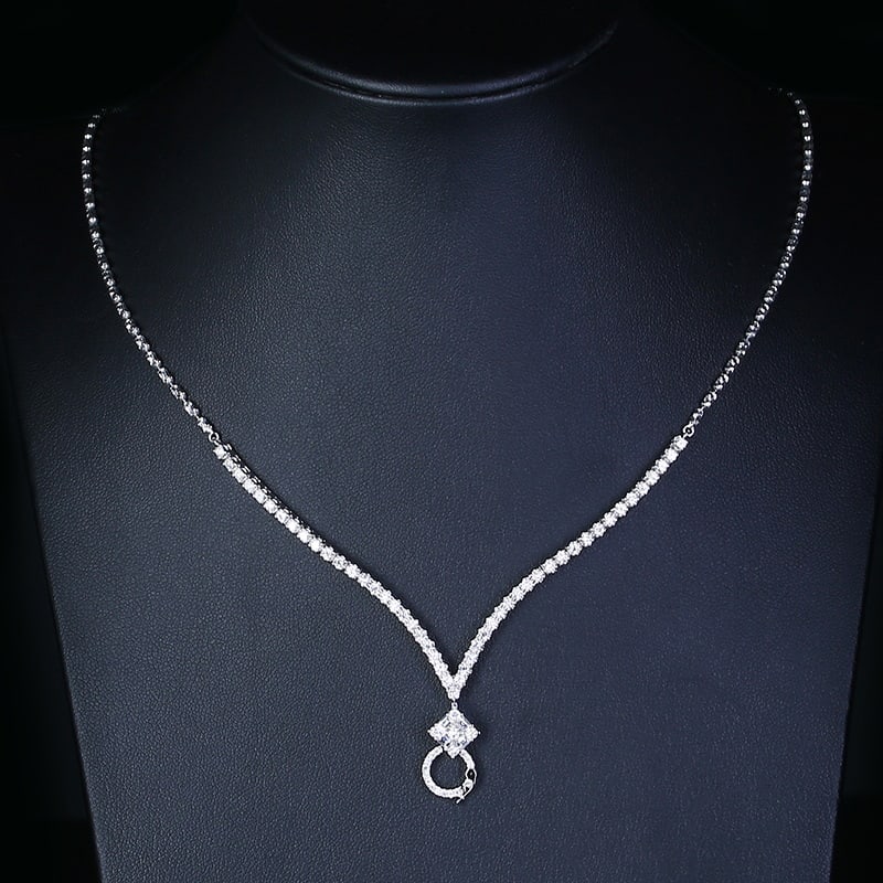 14k Gold 1.98 Ct Natural H Diamond Necklace (1 of 7)