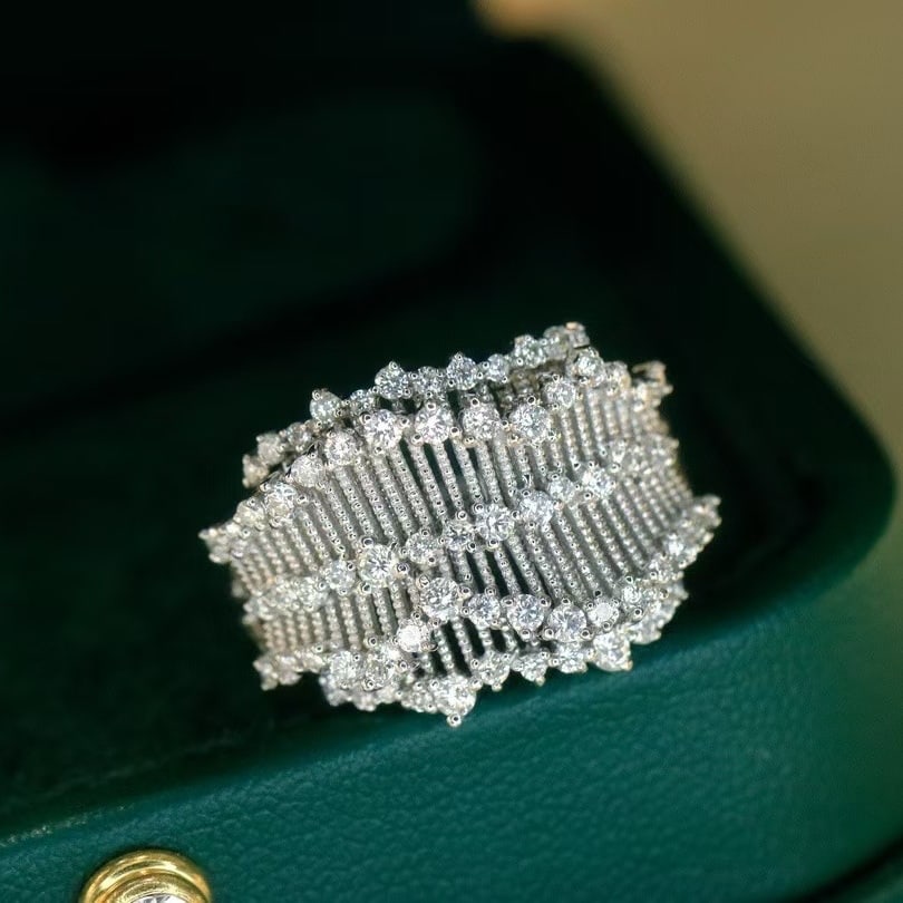 14k Gold 0.8 Ct Natural H Diamond Ring - 2