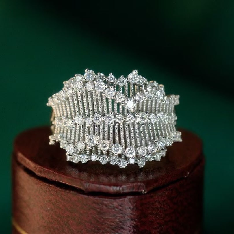 14k Gold 0.8 Ct Natural H Diamond Ring - 3