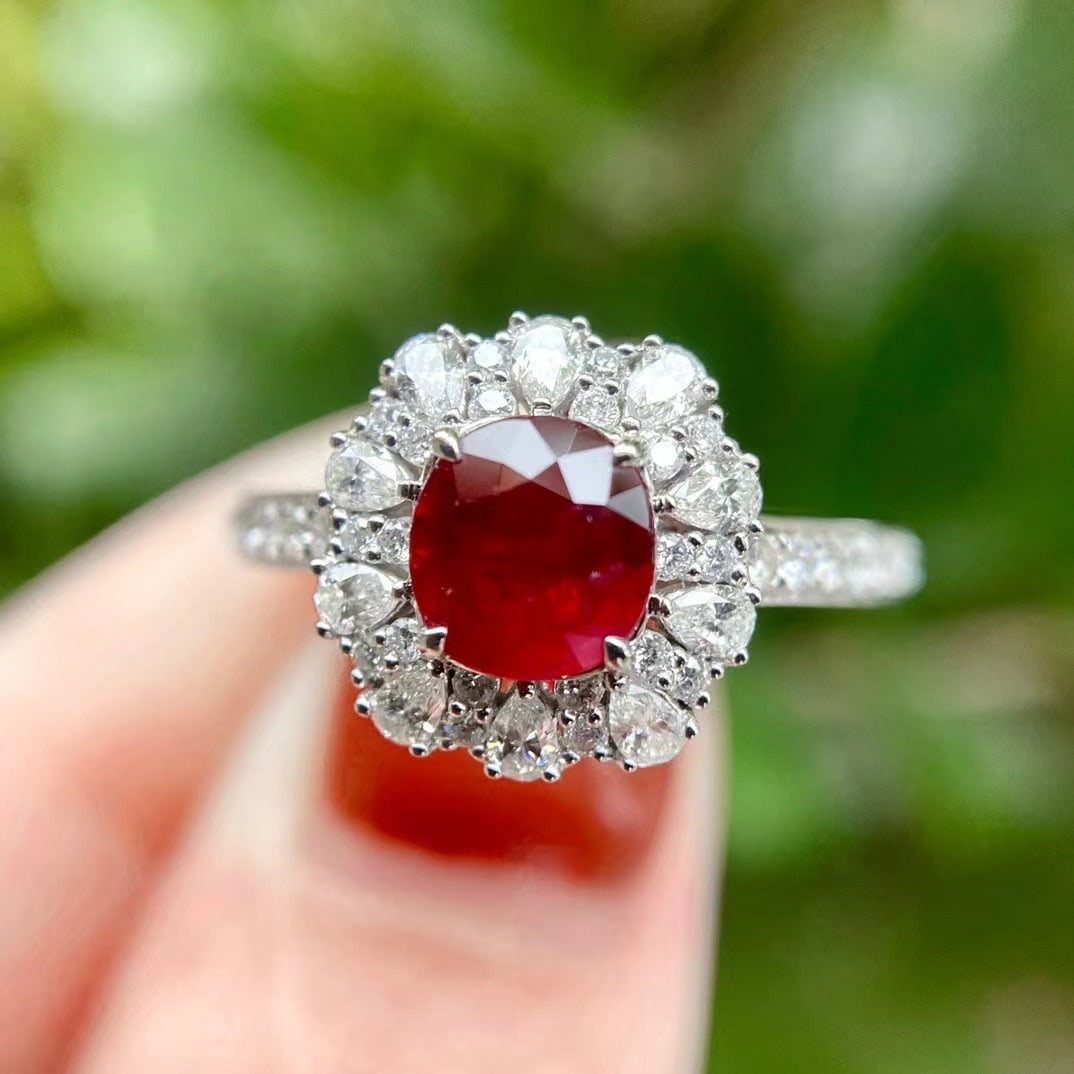 14k Gold 1.73 Ctw Natural Ruby & Diamond Ring - 4