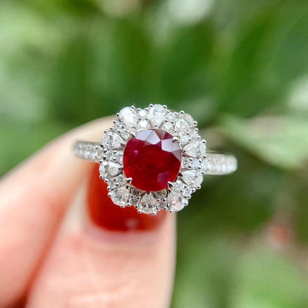 14k Gold 1.73 Ctw Natural Ruby & Diamond Ring - 5