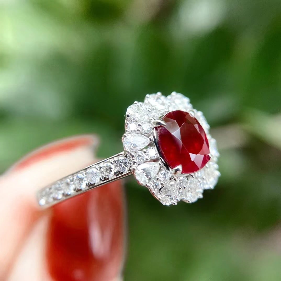 14k Gold 1.73 Ctw Natural Ruby & Diamond Ring - 6