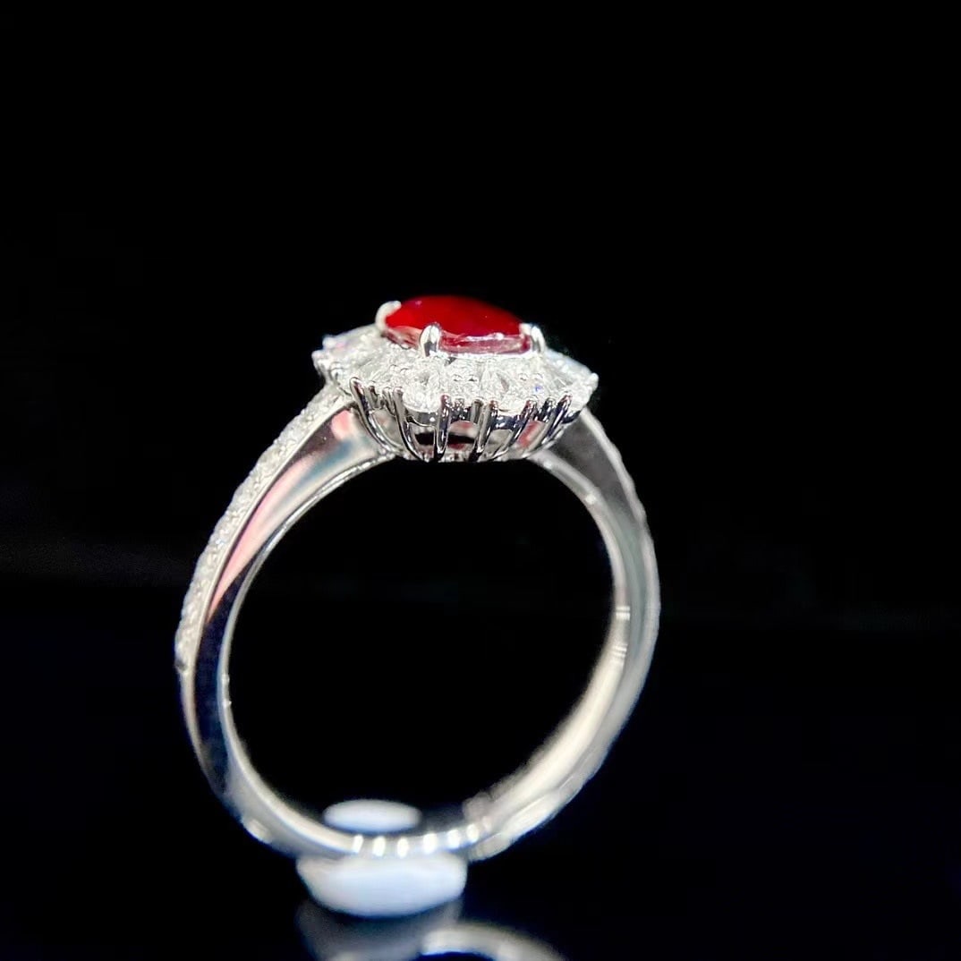 14k Gold 1.73 Ctw Natural Ruby & Diamond Ring - 7