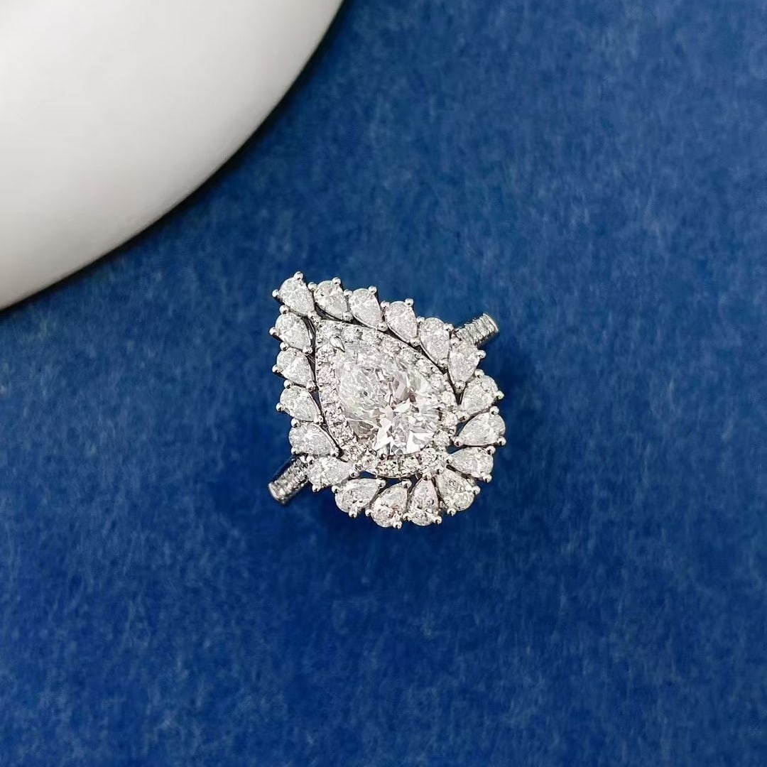 Gia Certified 14k Gold 2.24 Ctw Natural F Vvs1 Pear Diamond Ring/pendant( Without Chain ): Ref:230971107 // gold content:14k gold // ring size:7. 25us // // main gemstone:diamond // certified:gia // shape:pear // carat weight:1. 09ct // clarity grade:vvs1 // color:f // treatment:natural