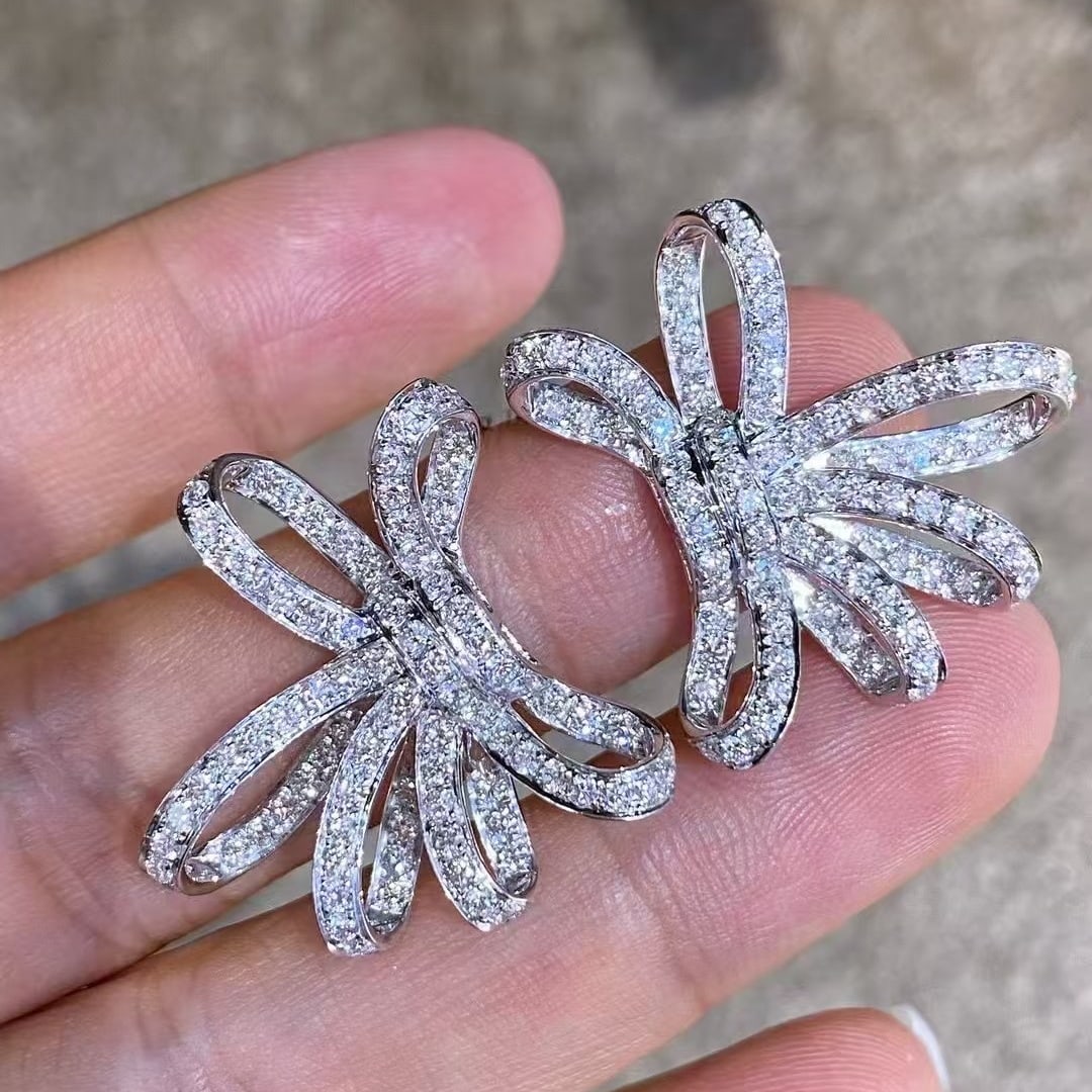 14k Gold 2.27 Ct Natural H Diamond Earrings (1 of 5)