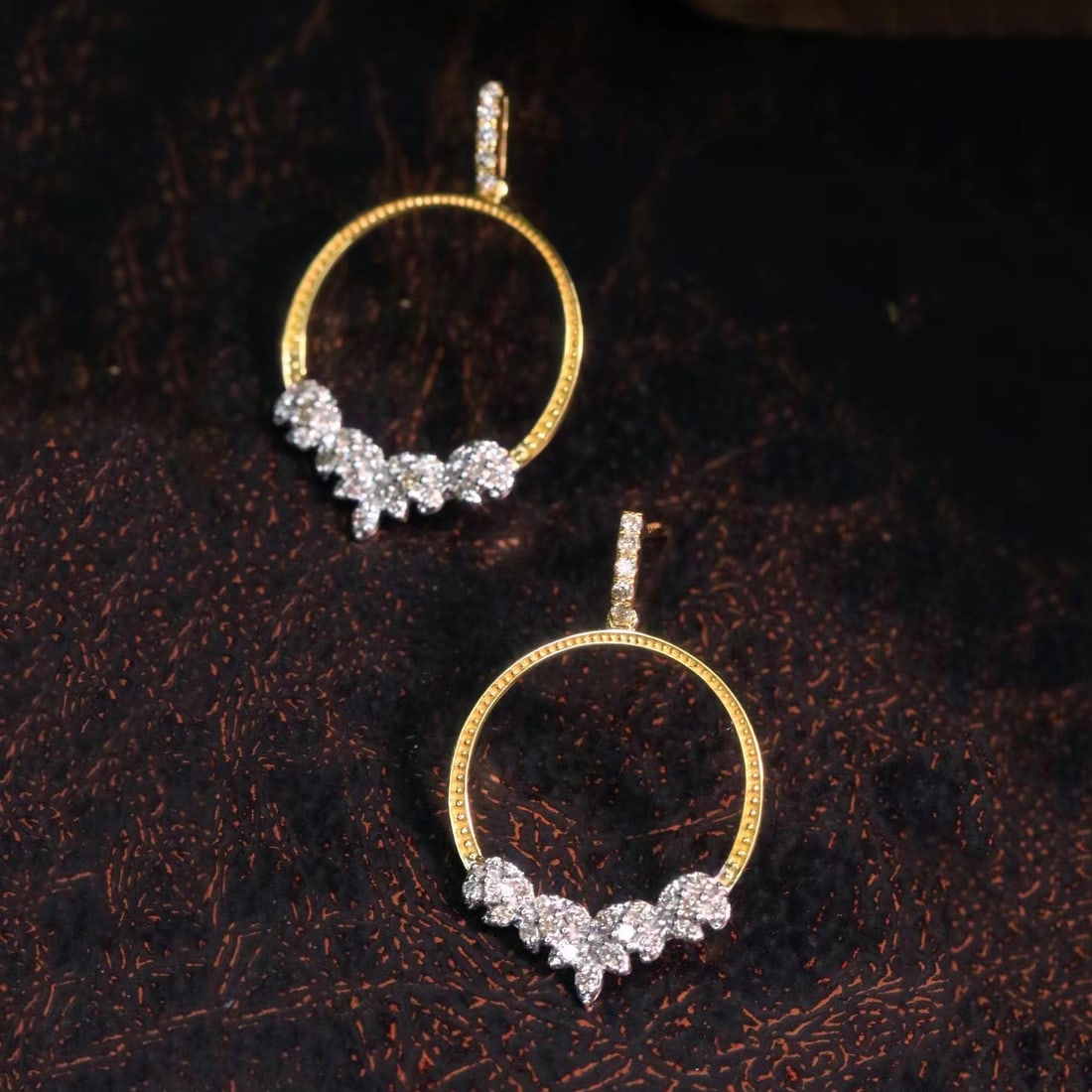 14k Gold 0.26 Ct Natural H Diamond Earrings (1 of 7)