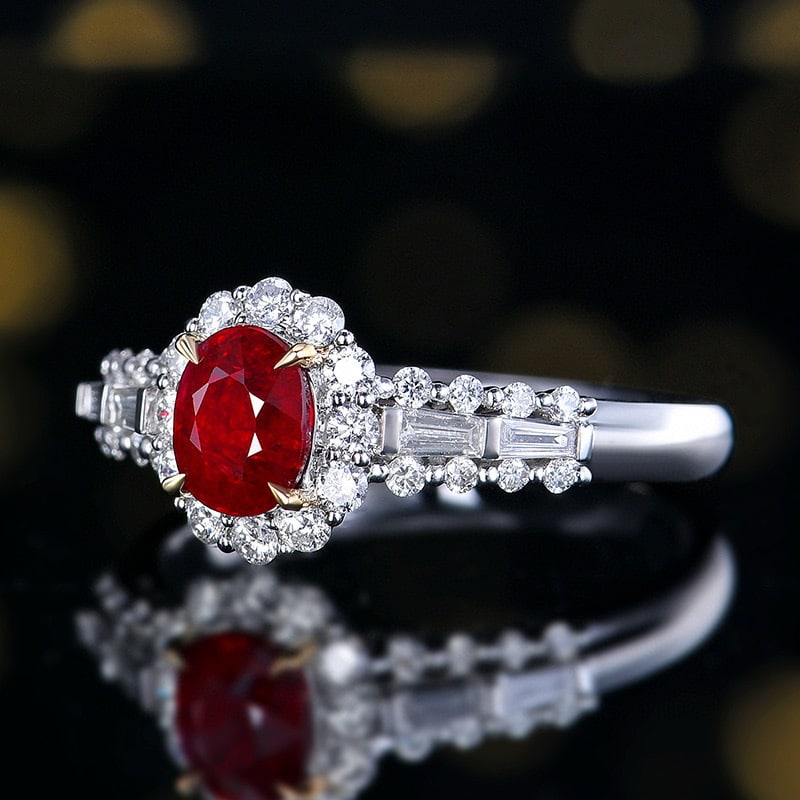 14k Gold 1.54 Ctw Natural Ruby & Diamond Ring - 2