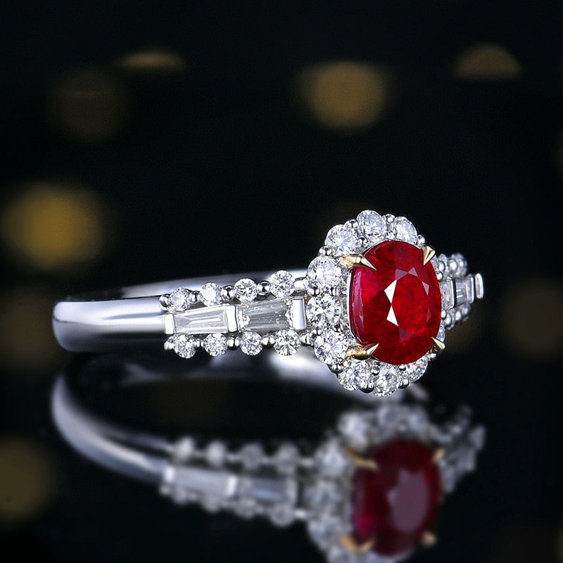 14k Gold 1.54 Ctw Natural Ruby & Diamond Ring - 3