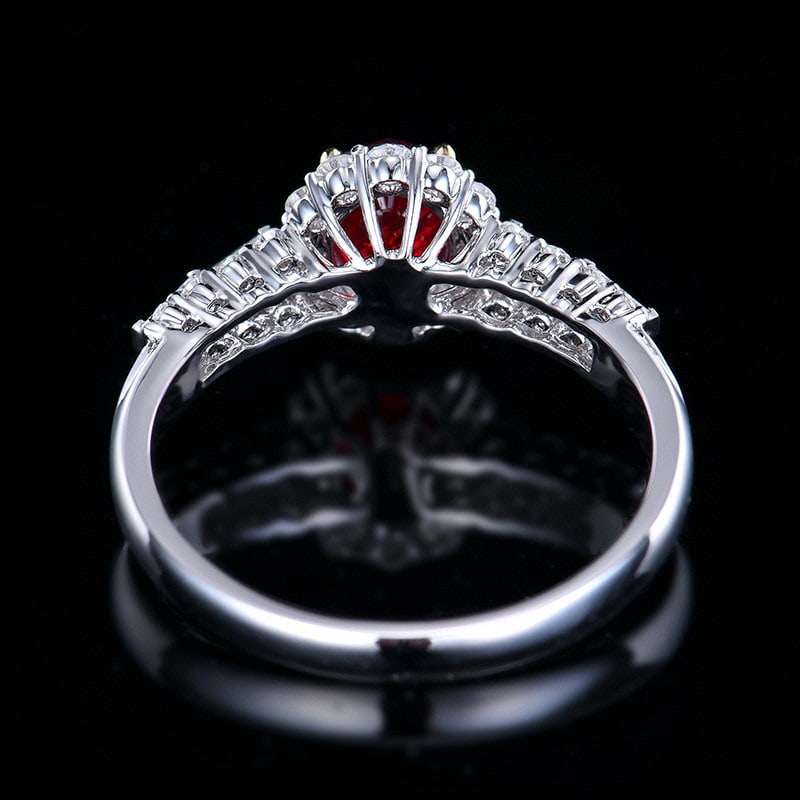 14k Gold 1.54 Ctw Natural Ruby & Diamond Ring - 5