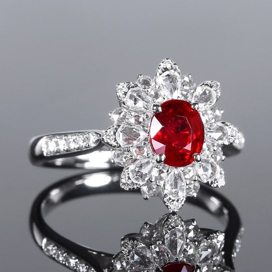 14k Gold 1.59 Ctw Natural Ruby & Diamond Ring - 3