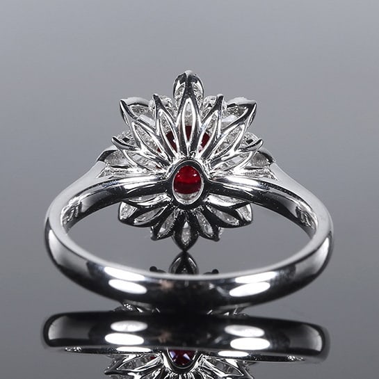 14k Gold 1.59 Ctw Natural Ruby & Diamond Ring - 4