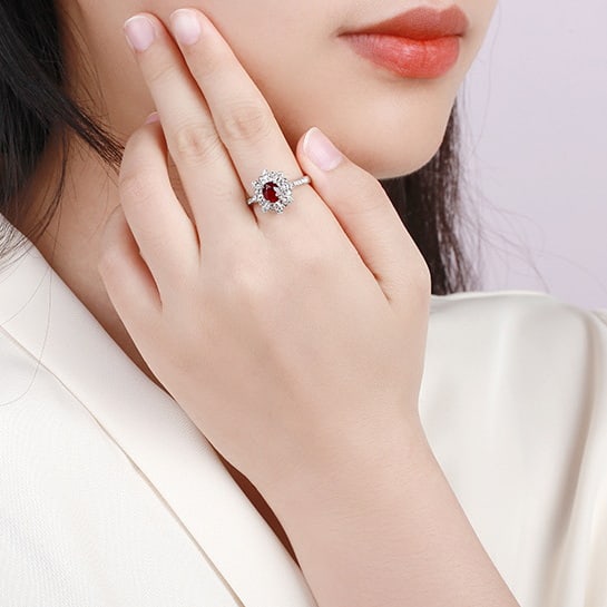 14k Gold 1.59 Ctw Natural Ruby & Diamond Ring - 6