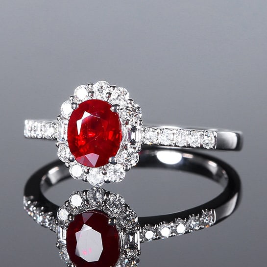 14k Gold 1.31 Ctw Natural Ruby & Diamond Ring - 2