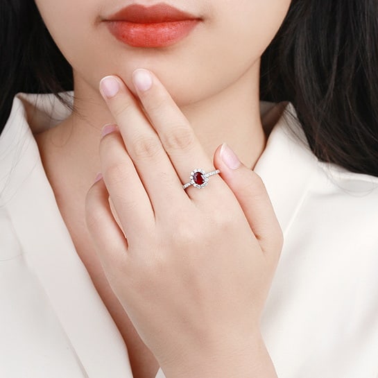 14k Gold 1.31 Ctw Natural Ruby & Diamond Ring - 5