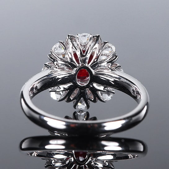 14k Gold 1.61 Ctw Natural Ruby & Diamond Ring - 4