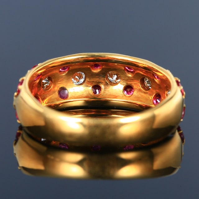 14k Gold 1.25 Ctw Natural Ruby & Diamond Ring - 3