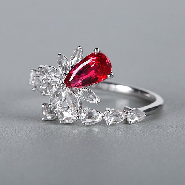 14k Gold 1.58 Ctw Natural Ruby & Diamond Ring - 2