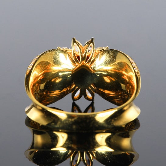 14k Gold 1.60 Ctw Natural Ruby & Diamond Ring - 4