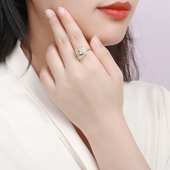 14k Gold 1.36 Ctw Natural Chrysoberyl & Diamond Ring - 6