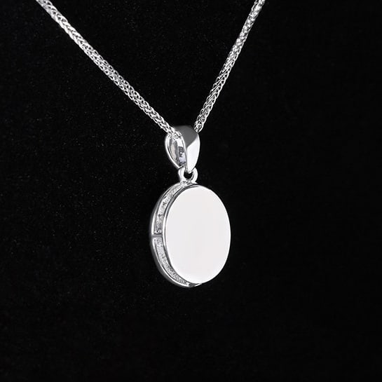 14k Gold 1.36 Ctw Natural Sapphire & Diamond Pendant( Without Chain ) - 3