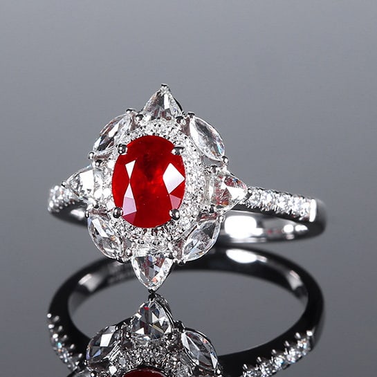 14k Gold 1.69 Ctw Natural Ruby & Diamond Ring - 2