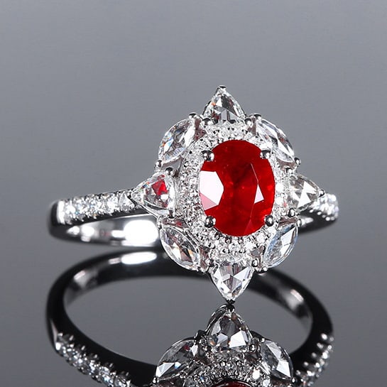 14k Gold 1.69 Ctw Natural Ruby & Diamond Ring - 3