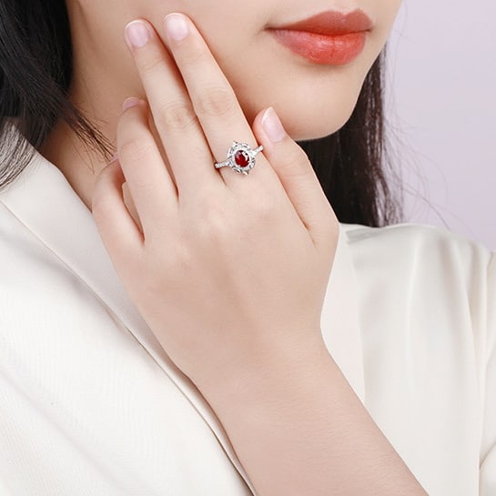 14k Gold 1.69 Ctw Natural Ruby & Diamond Ring - 6