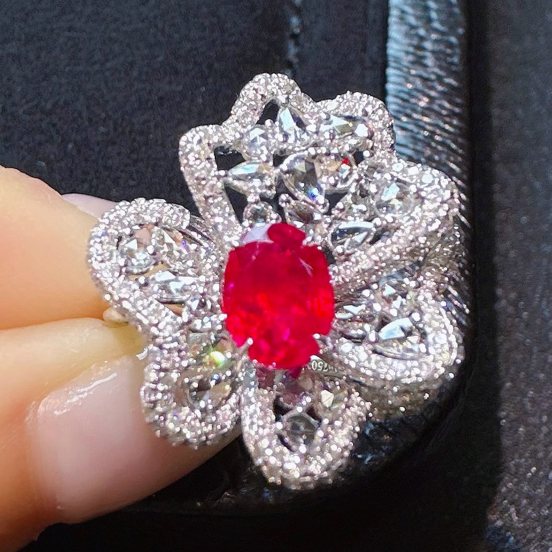 14k Gold 1.94 Ctw Natural Ruby & Diamond Ring - 2