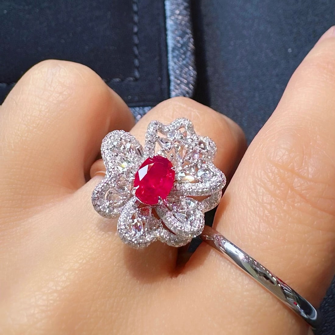 14k Gold 1.94 Ctw Natural Ruby & Diamond Ring - 4