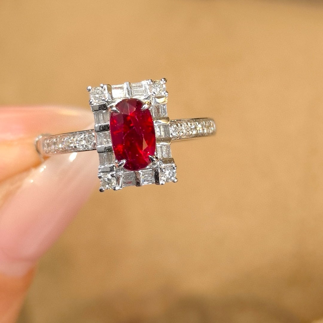 14k Gold 1.27 Ctw Natural Ruby & Diamond Ring - 3