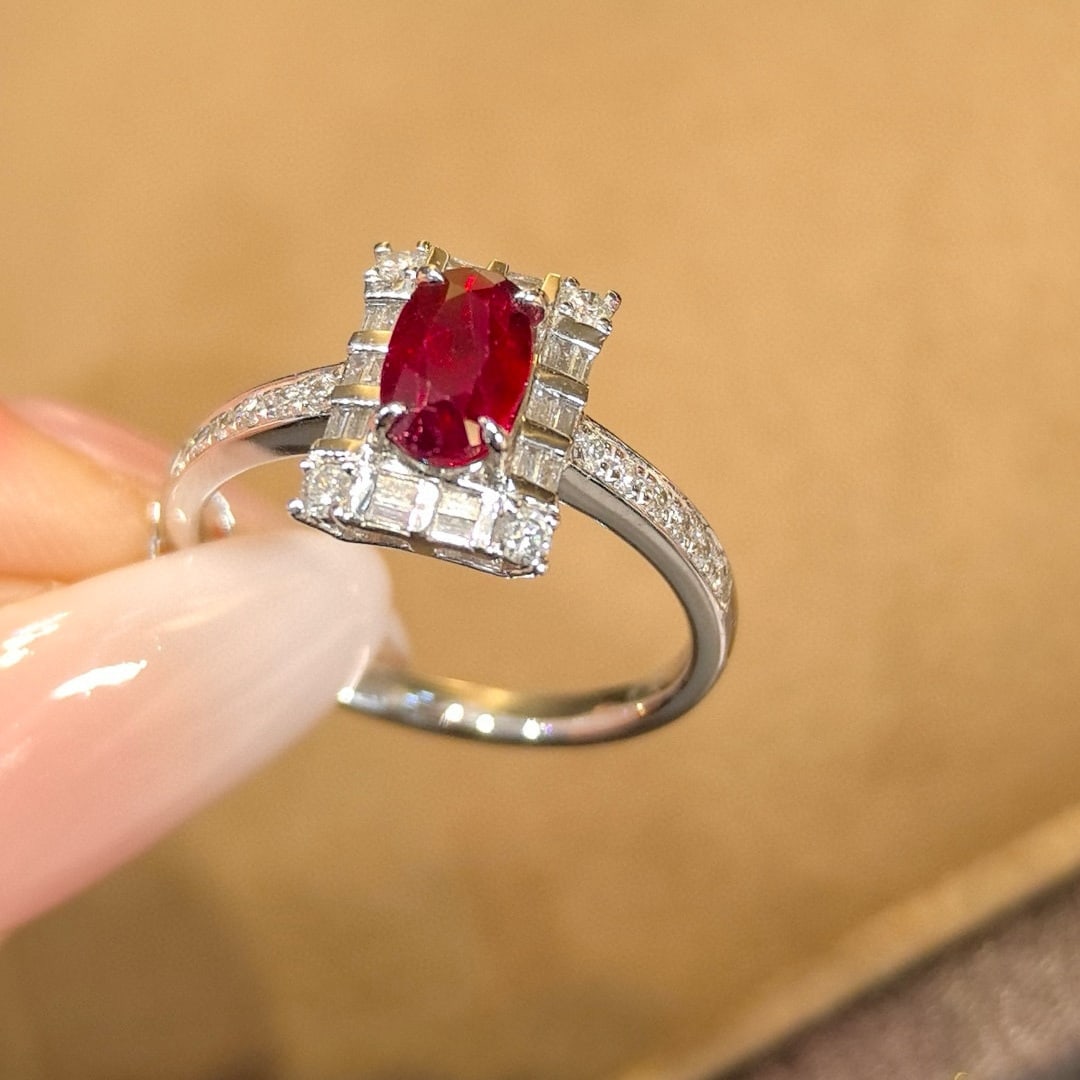 14k Gold 1.27 Ctw Natural Ruby & Diamond Ring - 4