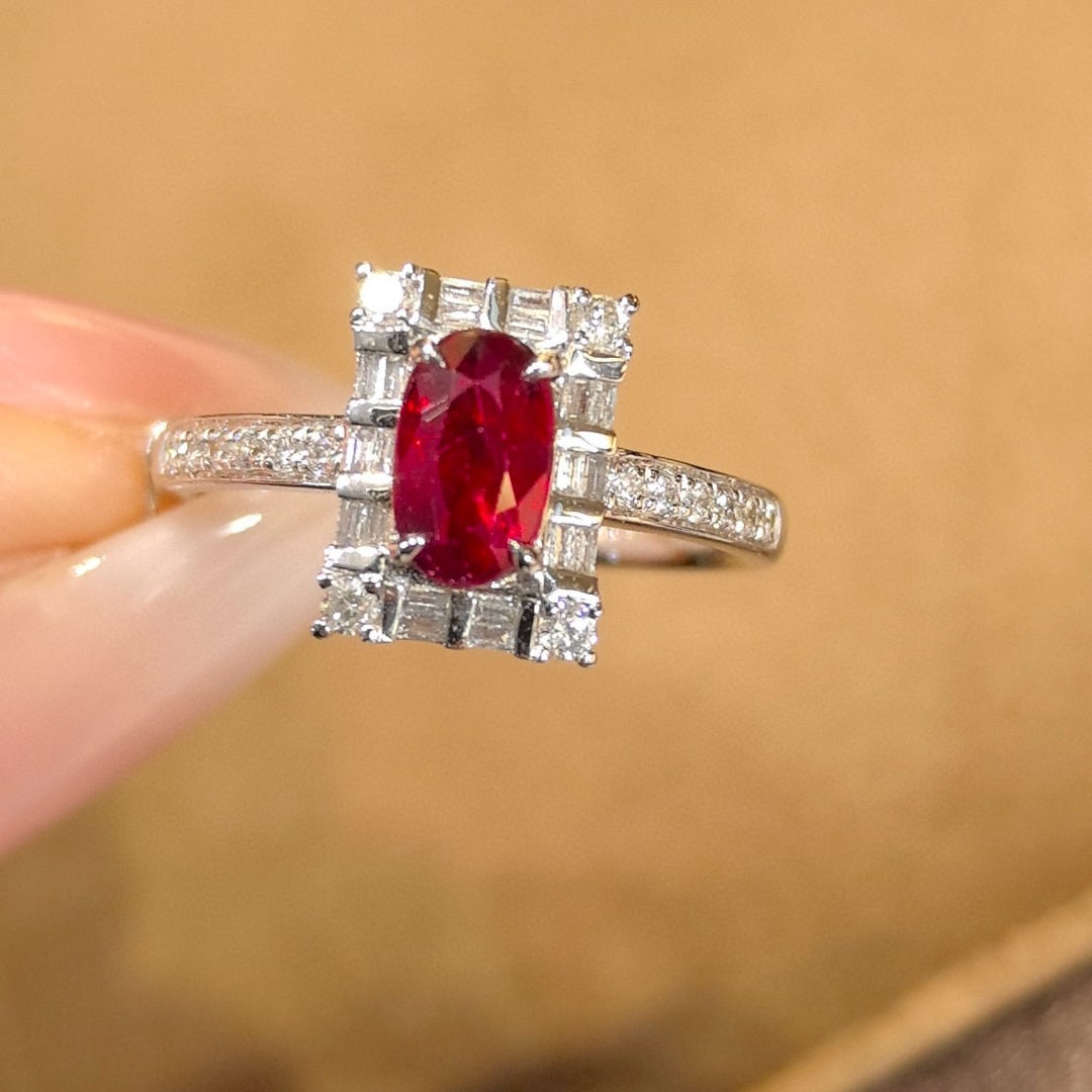14k Gold 1.27 Ctw Natural Ruby & Diamond Ring - 5