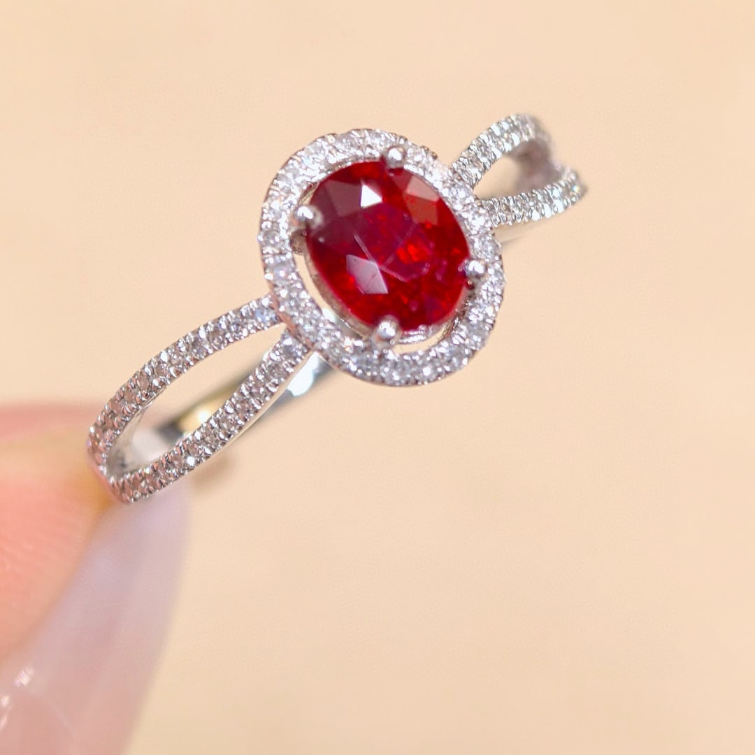 14k Gold 1.30 Ctw Natural Ruby & Diamond Ring - 2