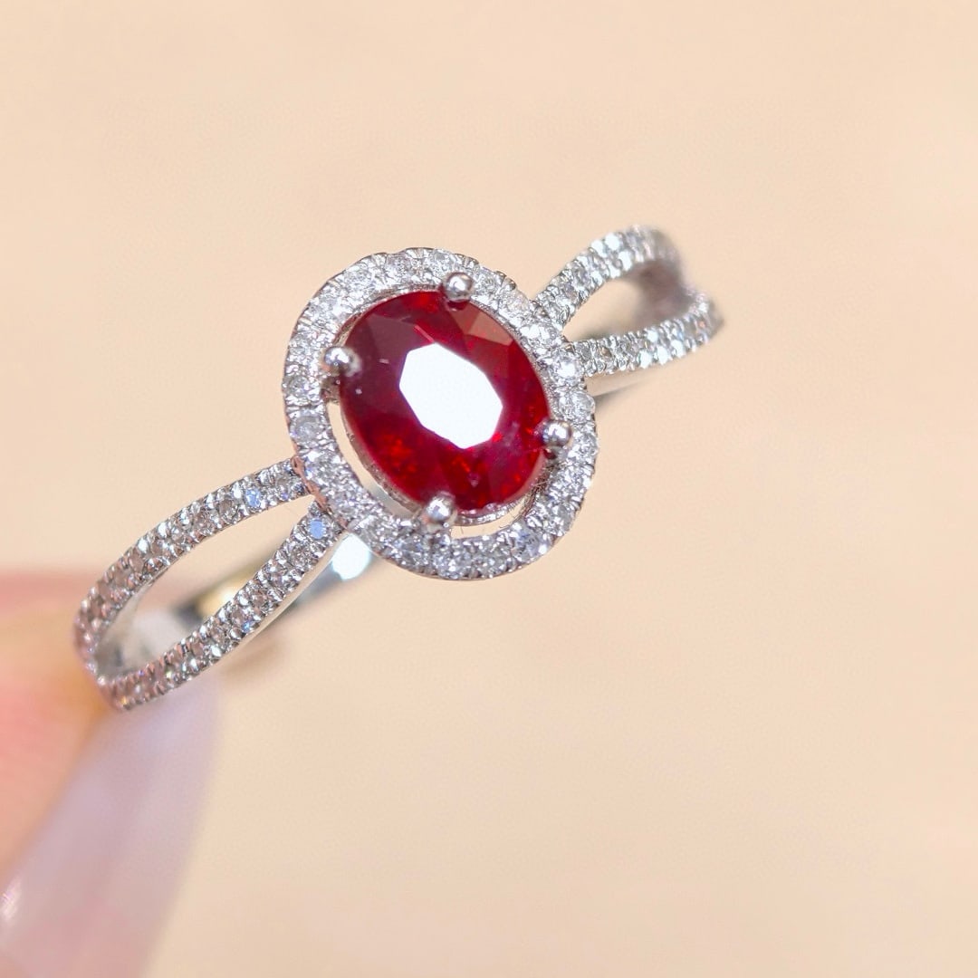 14k Gold 1.30 Ctw Natural Ruby & Diamond Ring - 3