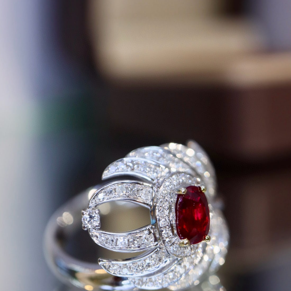 14k Gold 1.21 Ctw Natural Ruby & Diamond Ring - 2