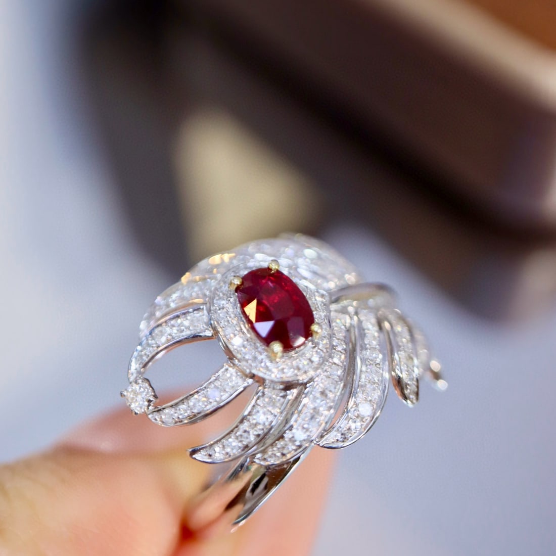 14k Gold 1.21 Ctw Natural Ruby & Diamond Ring - 8