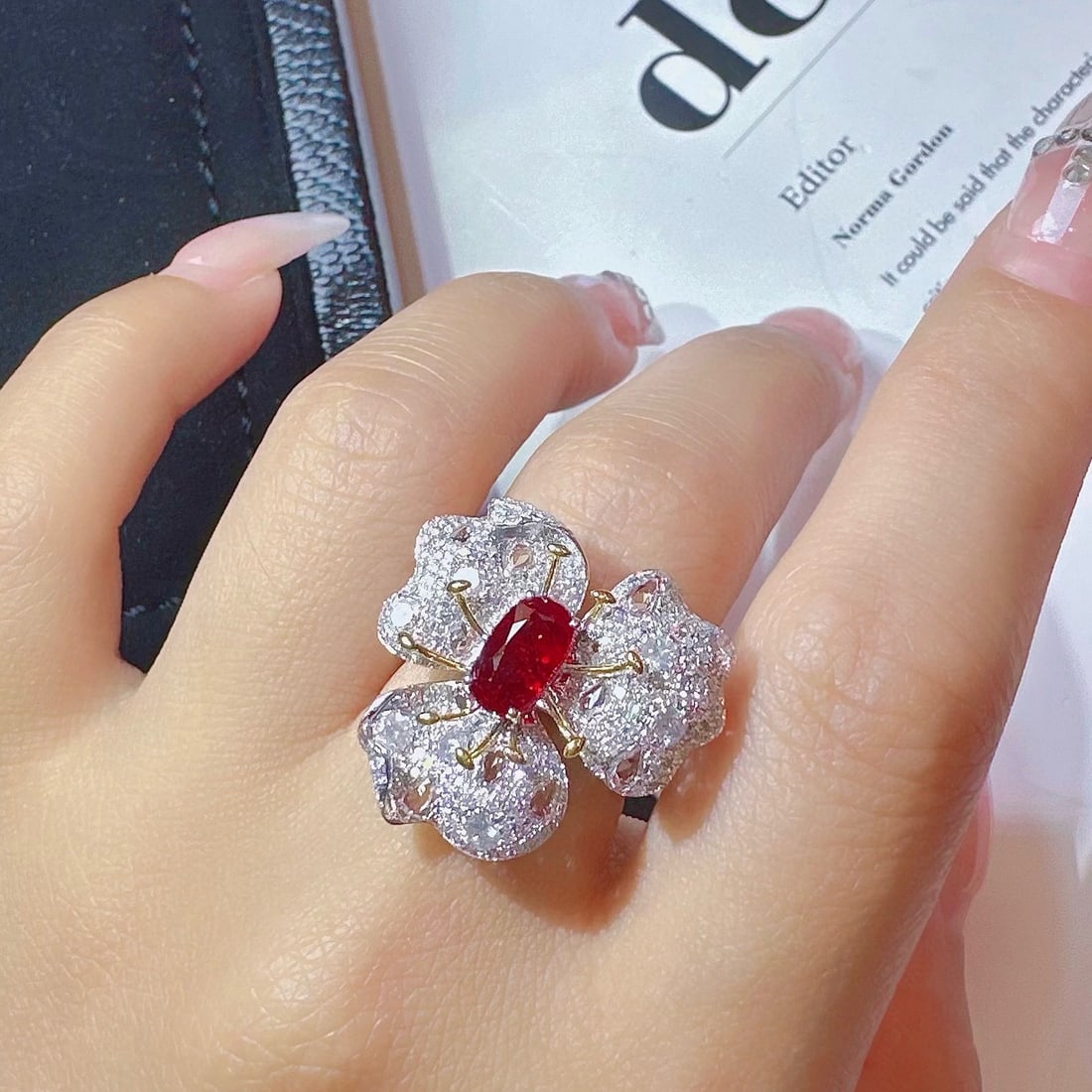 14k Gold 2.24 Ctw Natural Ruby & Diamond Ring - 4