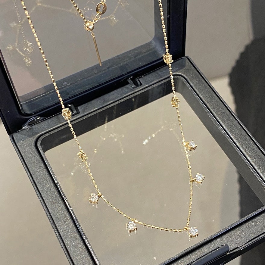 14k Gold 0.75 Ct Natural H Diamond Necklace: Ref:230972369 // gold content:14k gold // main gemstone:diamond // shape:round // carat weight:0. 75ct // clarity grade:vs-si // color:h // treatment:natural // cut grade:g // Condition: NewLow